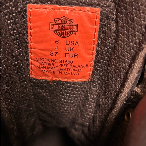 Harley-Davidson Black Motorcycle Boots with Silver Accents Size 6 NWOB - Picture 5 of 8